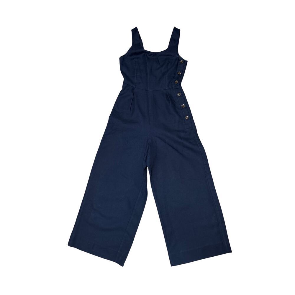 Habitual Navy Wide Leg Cropped Jumpsuit Size 0 $175